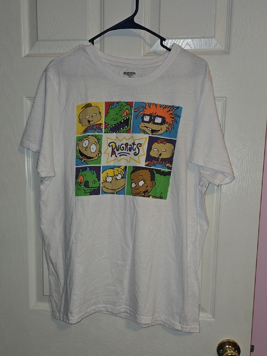 Nickelodeon Other - Nickelodeon White Rugrats Character Grid Short Sleeve Tee